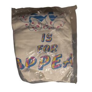 Brand New Sealed Za is for Appeal White Pink T-Shirt Top Cotton Extra Large XL